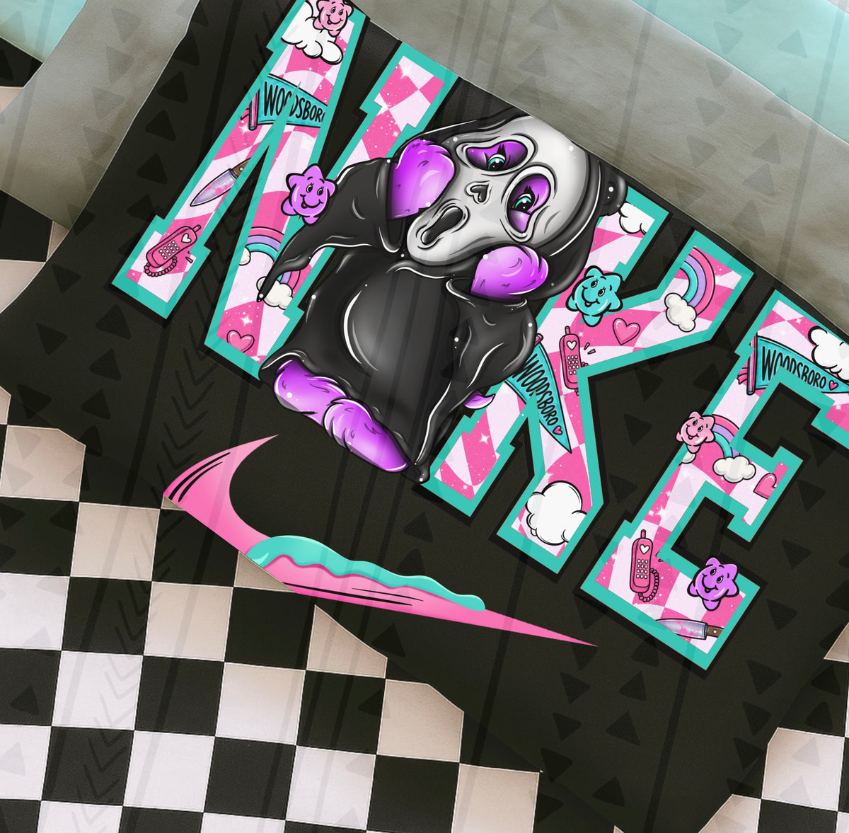 Horror Bear GF Swoosh DTF Transfer