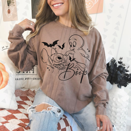BOO-p Stitch DTF Transfer