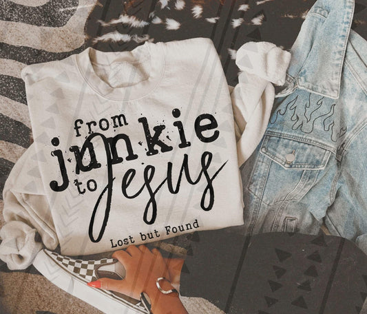 Junkie to Jesus DTF Transfer