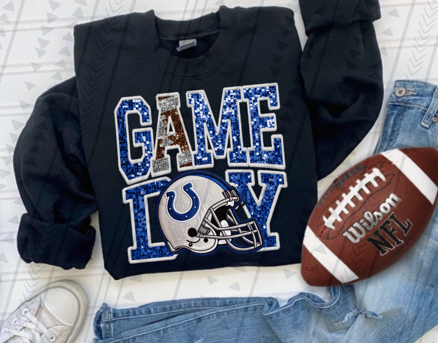 Game Day NFL Faux Embroidery DTF Transfer