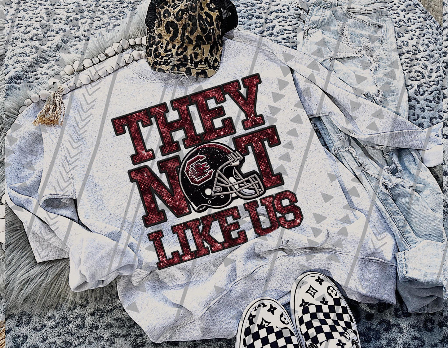 They Not Like Us College Faux Embroidery (Multiple Options) DTF Transfer