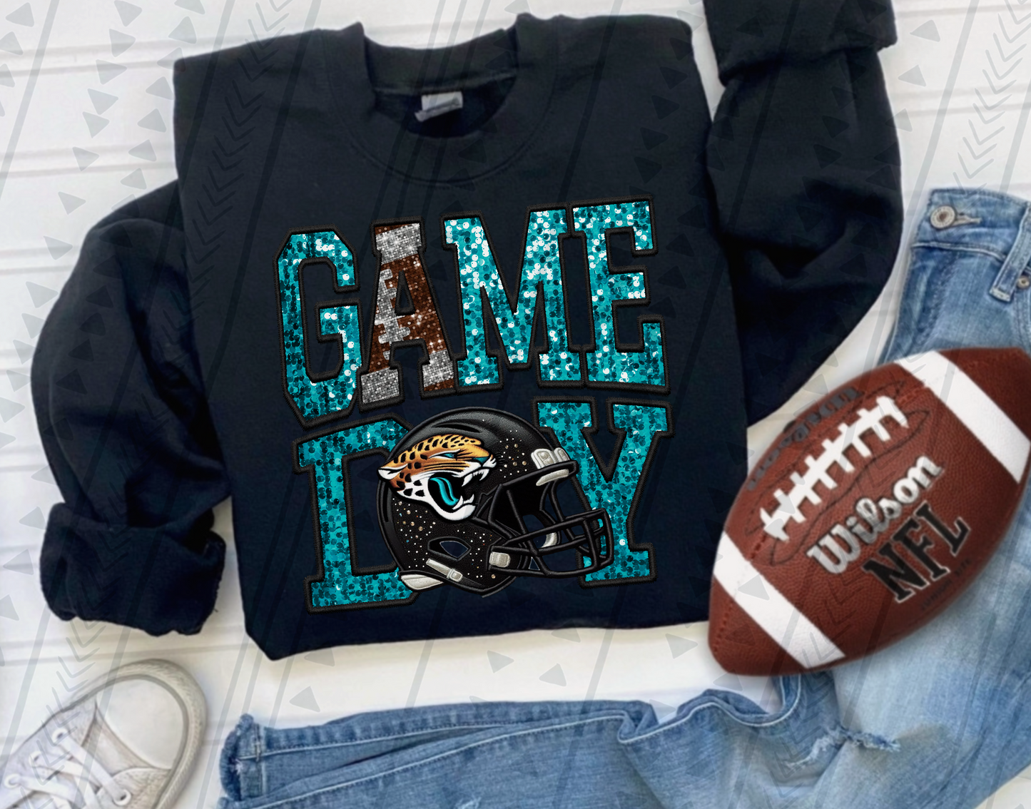Game Day NFL Faux Embroidery DTF Transfer