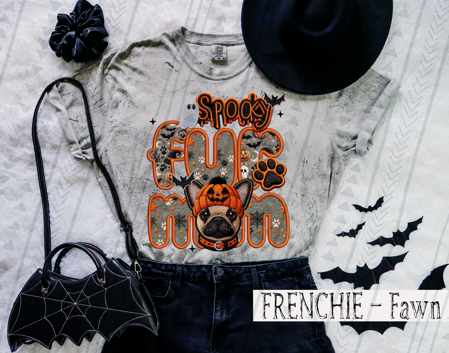 Spooky Fur Mom - Frenchie DTF Transfer