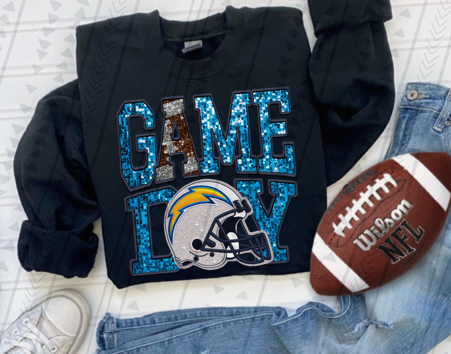 Game Day NFL Faux Embroidery DTF Transfer