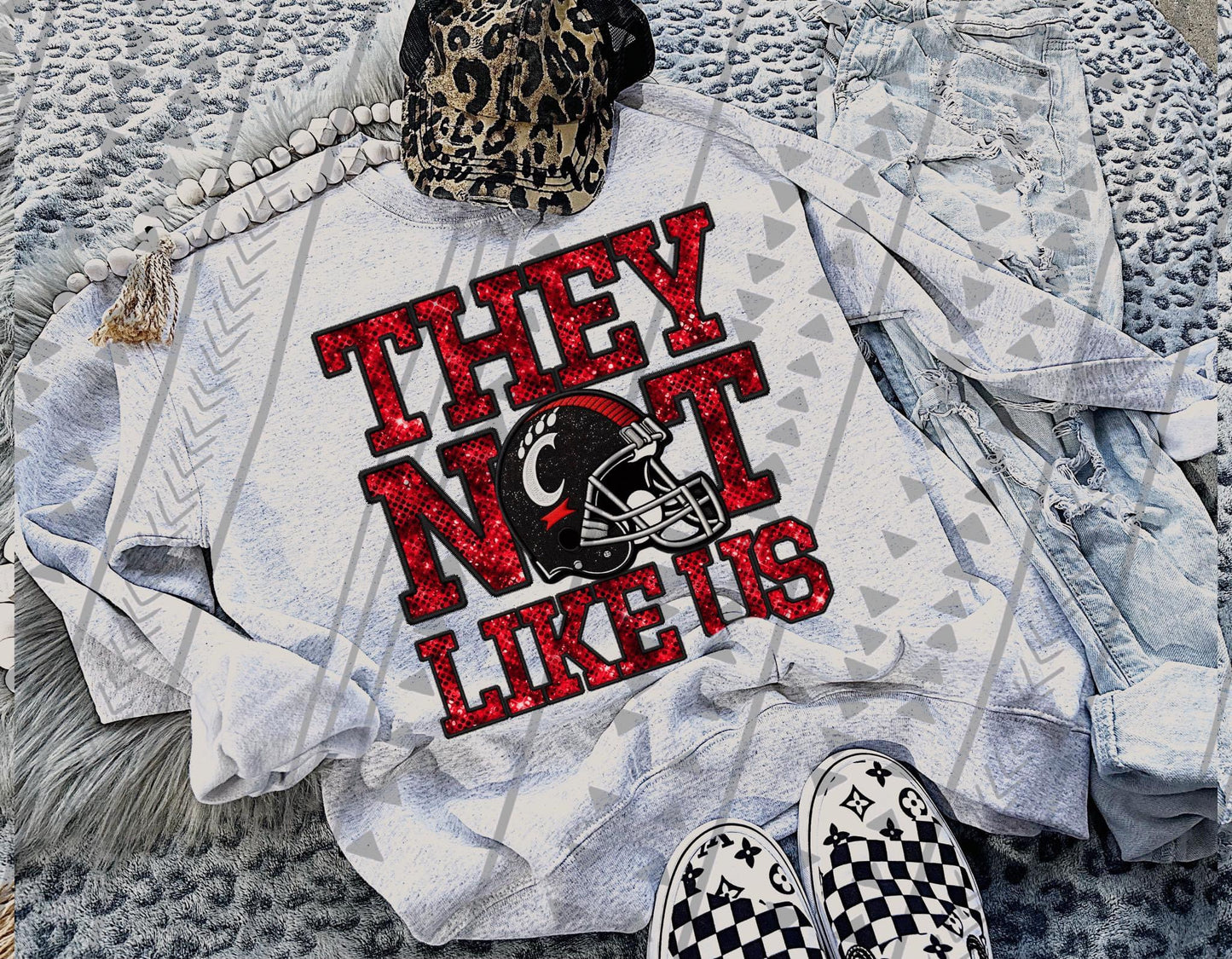 They Not Like Us College Faux Embroidery (Multiple Options) DTF Transfer
