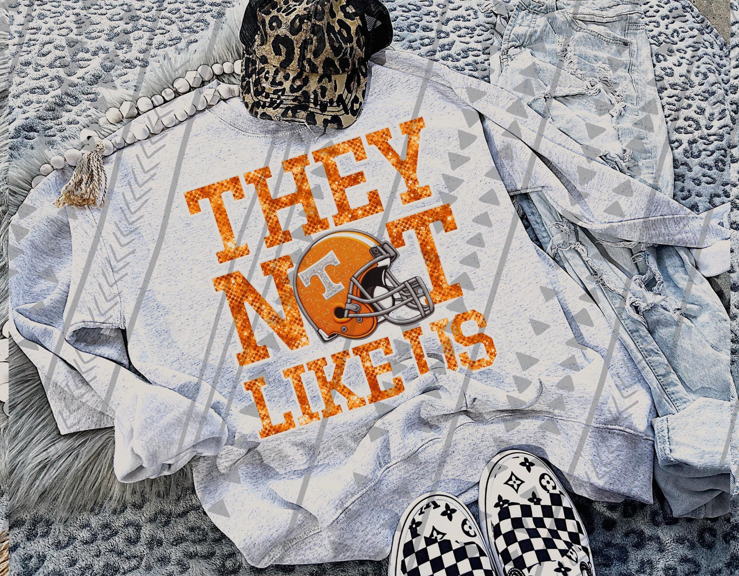 They Not Like Us College Faux Embroidery (Multiple Options) DTF Transfer