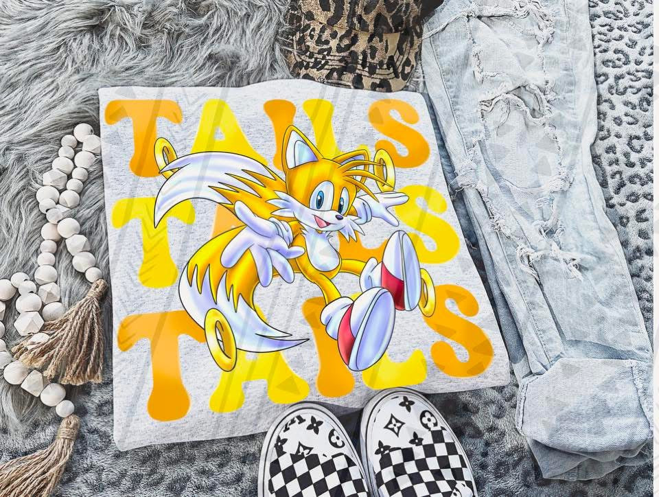 Tails Stacked DTF Transfer