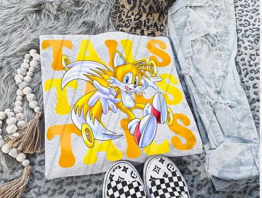 Tails Stacked DTF Transfer