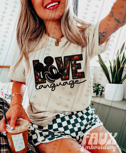 Love Language - Mickey DTF Transfer