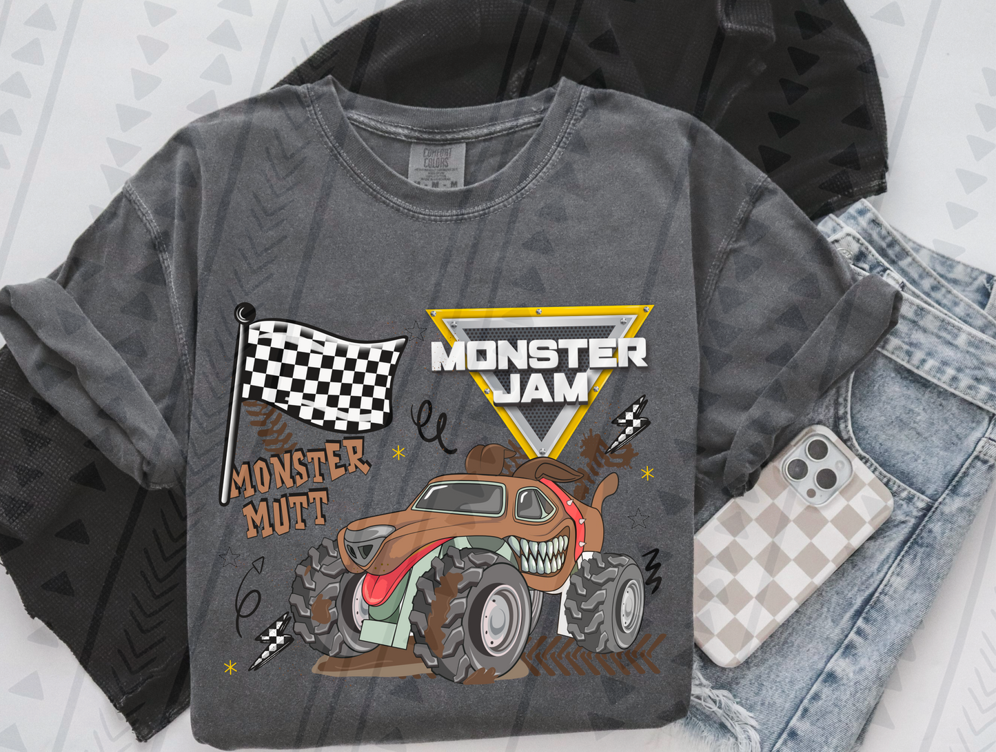 Monster Jam Flag (Multiple Options) DTF Transfer