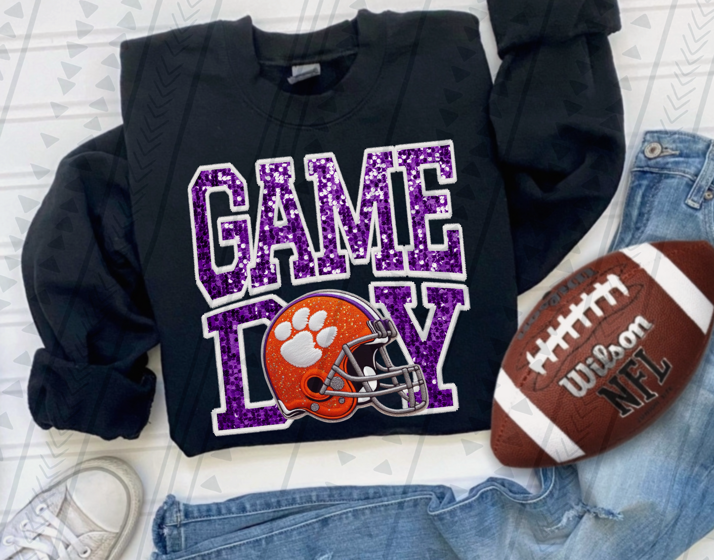 Game Day College Faux Embroidery DTF Transfer