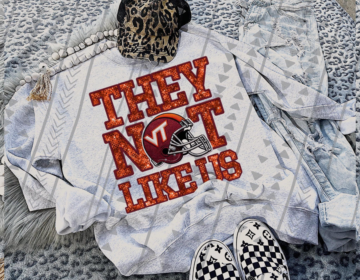 They Not Like Us College Faux Embroidery (Multiple Options) DTF Transfer