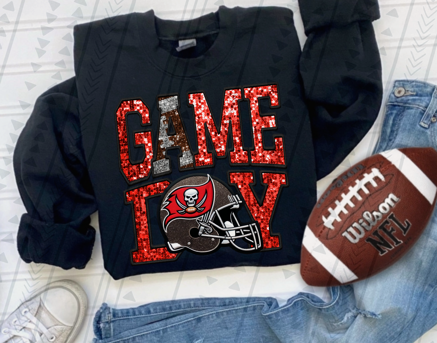 Game Day NFL Faux Embroidery DTF Transfer