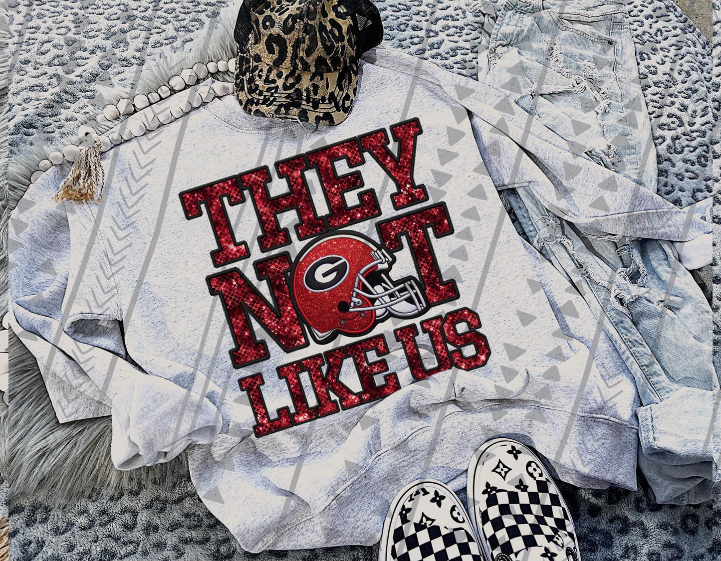They Not Like Us College Faux Embroidery (Multiple Options) DTF Transfer