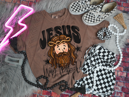 Doodle Jesus DTF Transfer