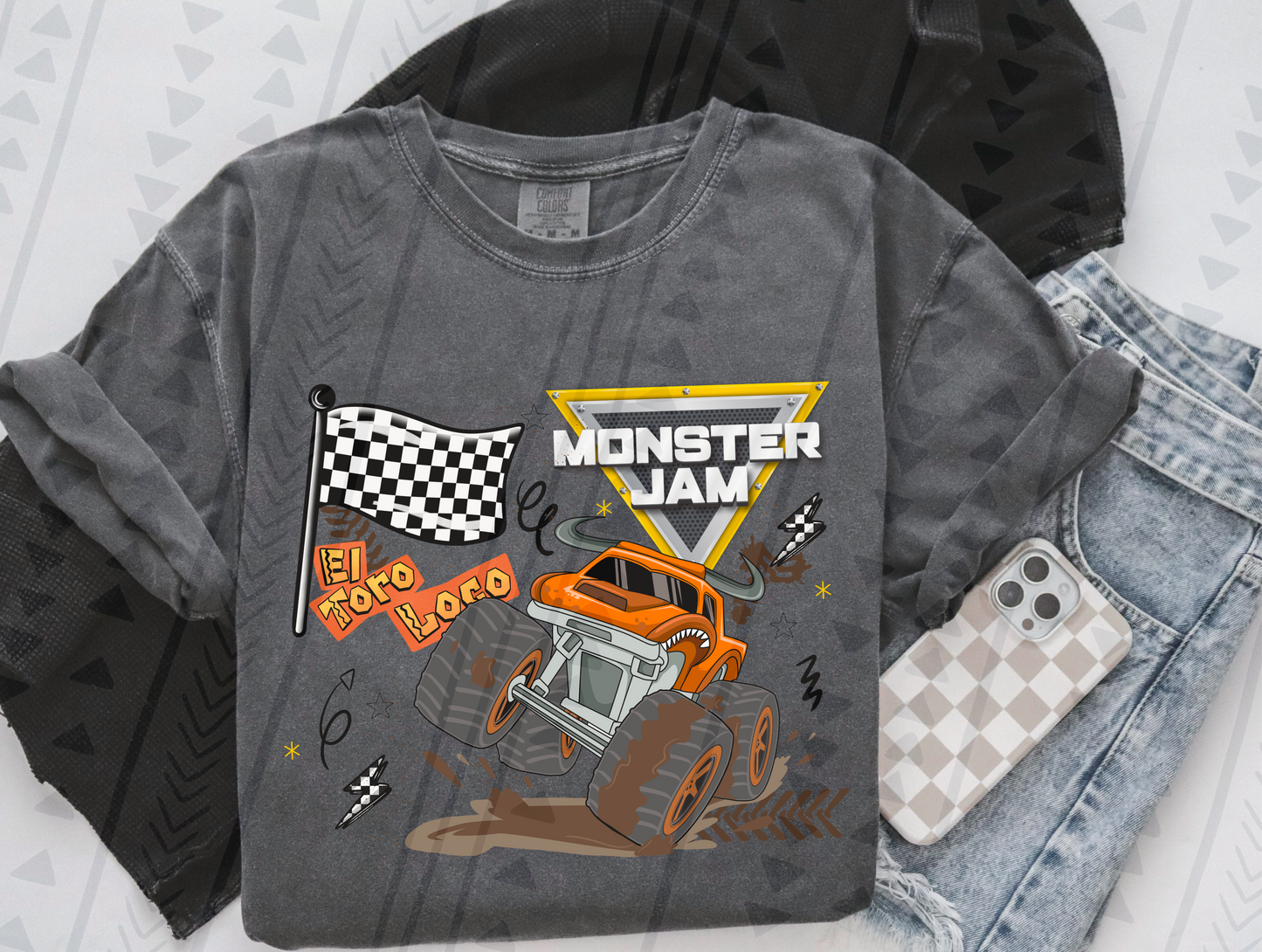 Monster Jam Flag (Multiple Options) DTF Transfer