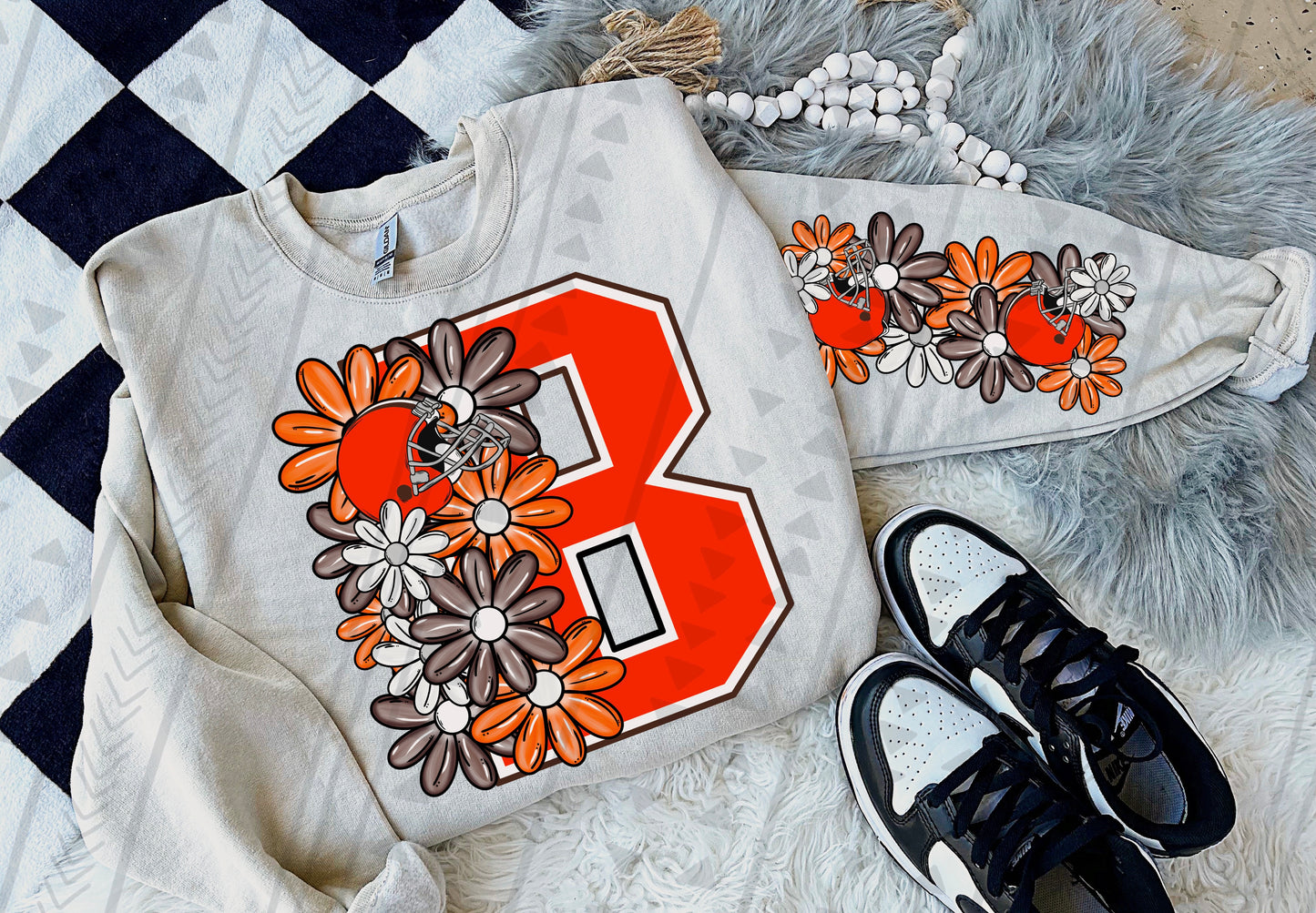 Half Floral Browns DTF Transfer