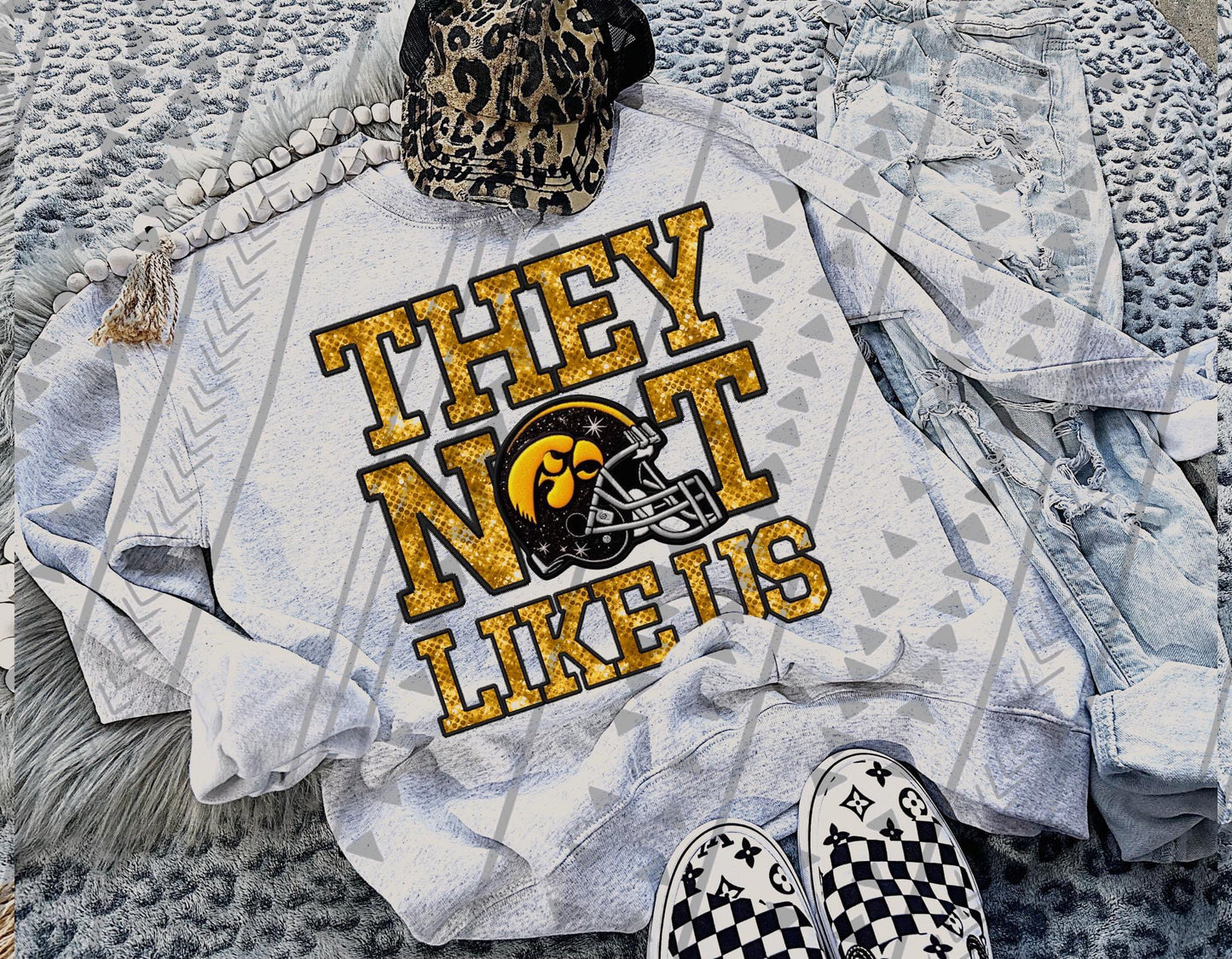 They Not Like Us College Faux Embroidery (Multiple Options) DTF Transfer