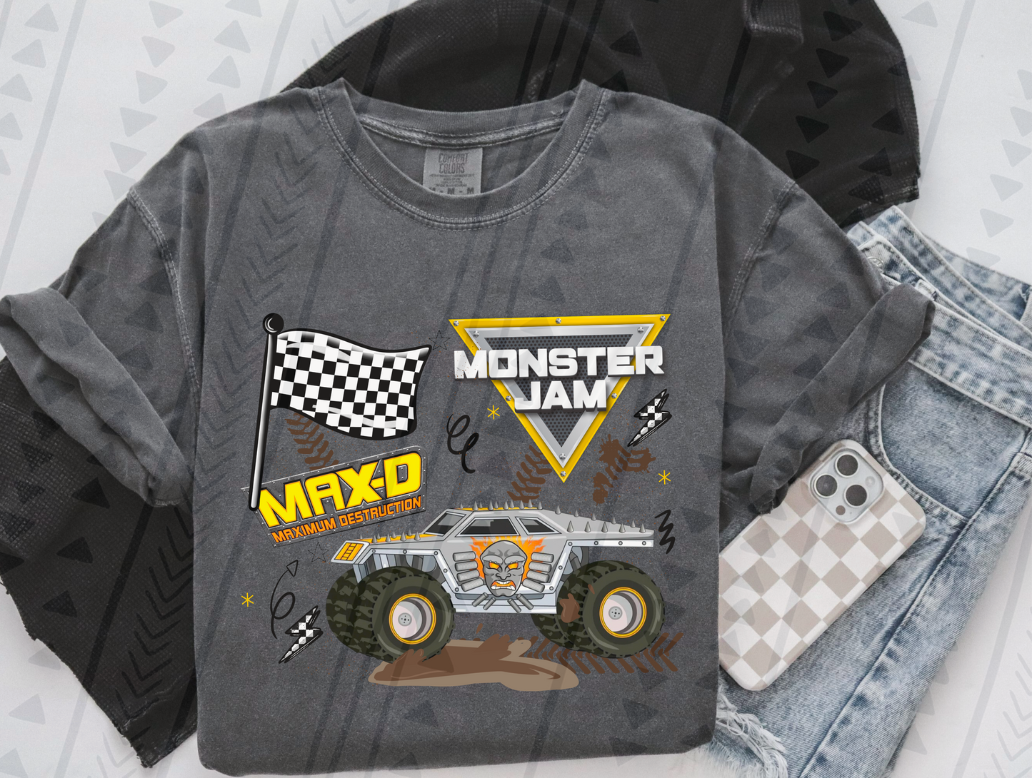 Monster Jam Flag (Multiple Options) DTF Transfer