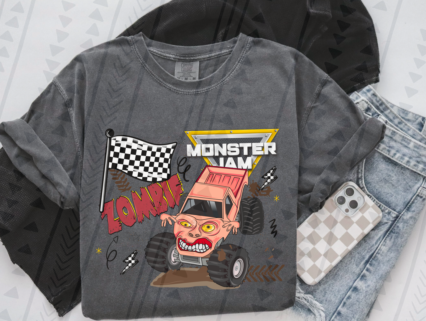 Monster Jam Flag (Multiple Options) DTF Transfer