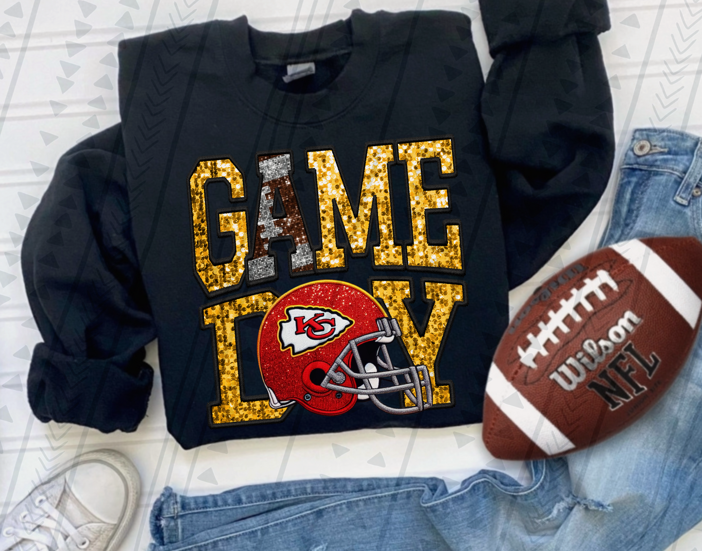 Game Day NFL Faux Embroidery DTF Transfer
