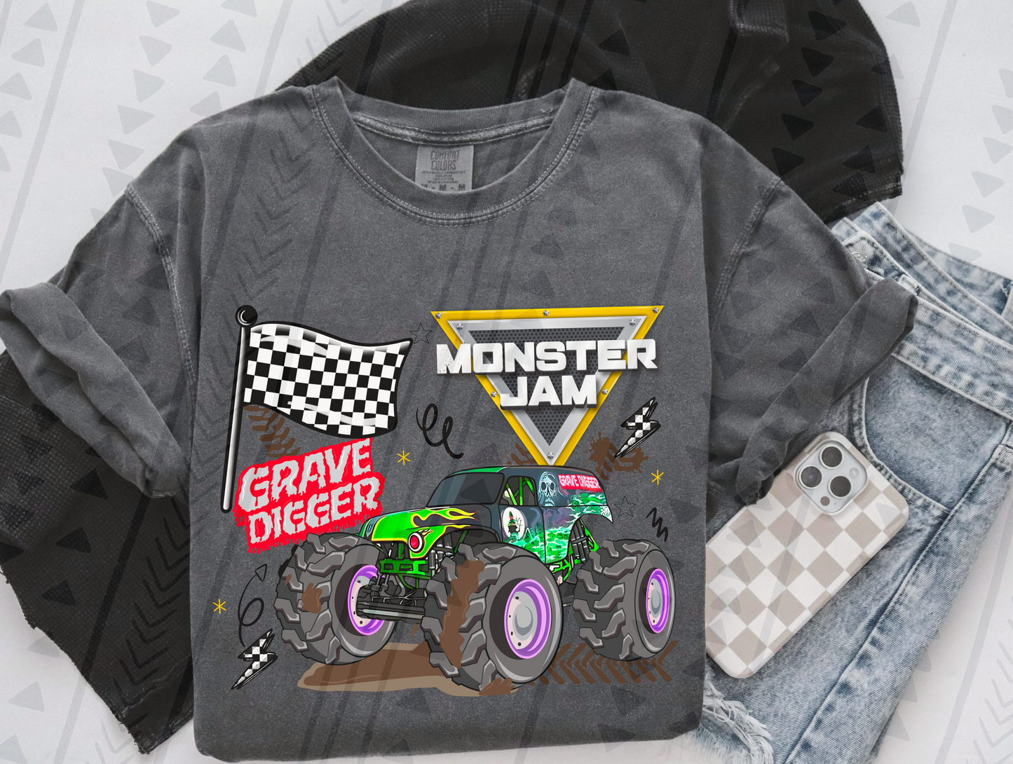 Monster Jam Flag (Multiple Options) DTF Transfer