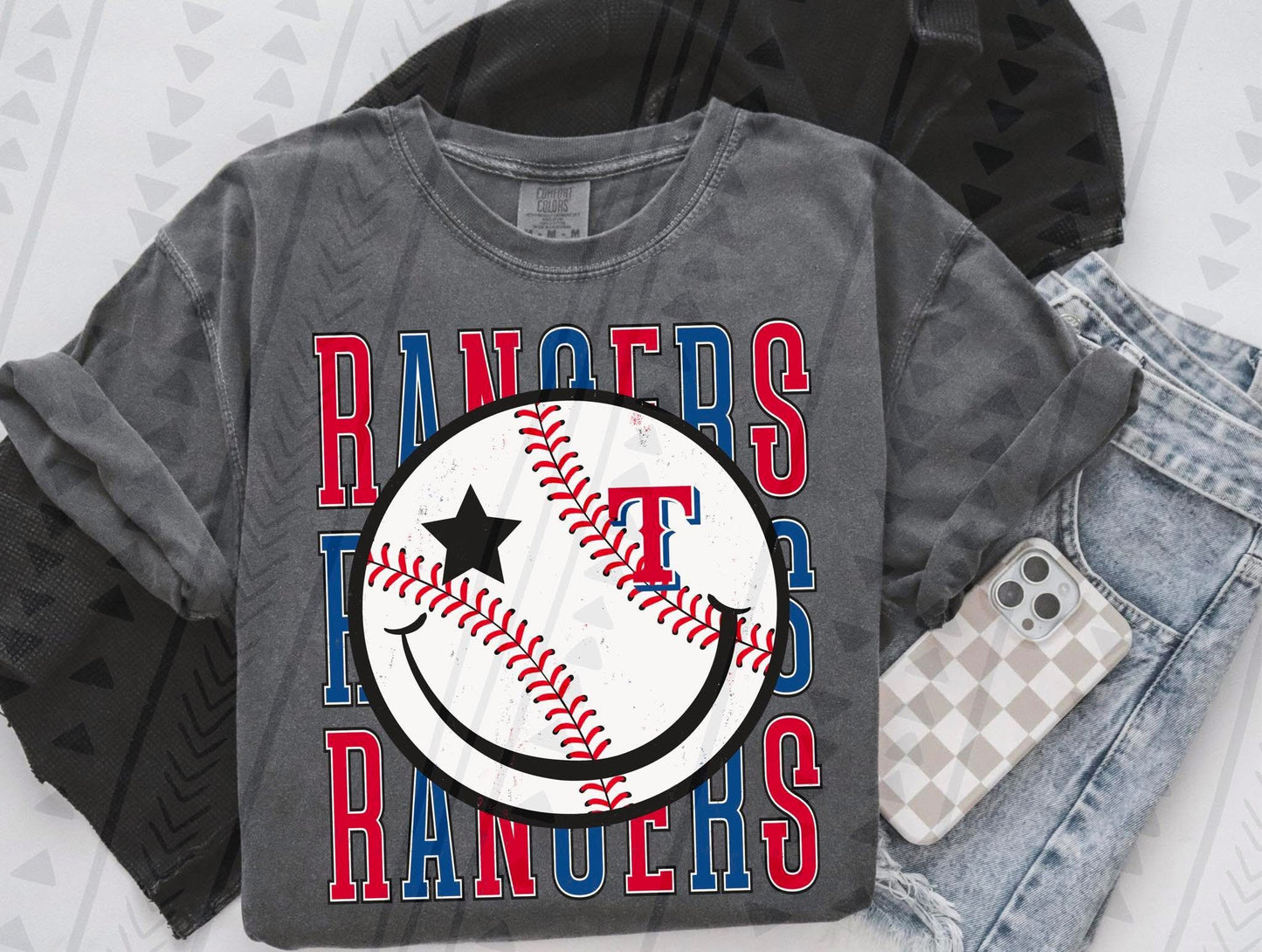 MLB Smiley DTF Transfer