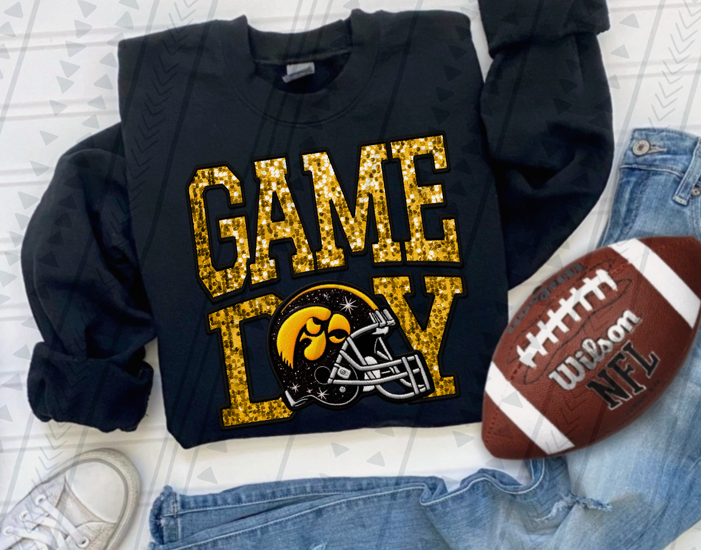 Game Day College Faux Embroidery DTF Transfer