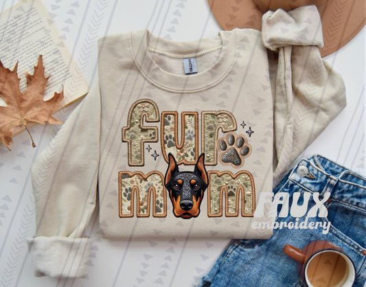 Fur Mom - Doberman DTF Transfer