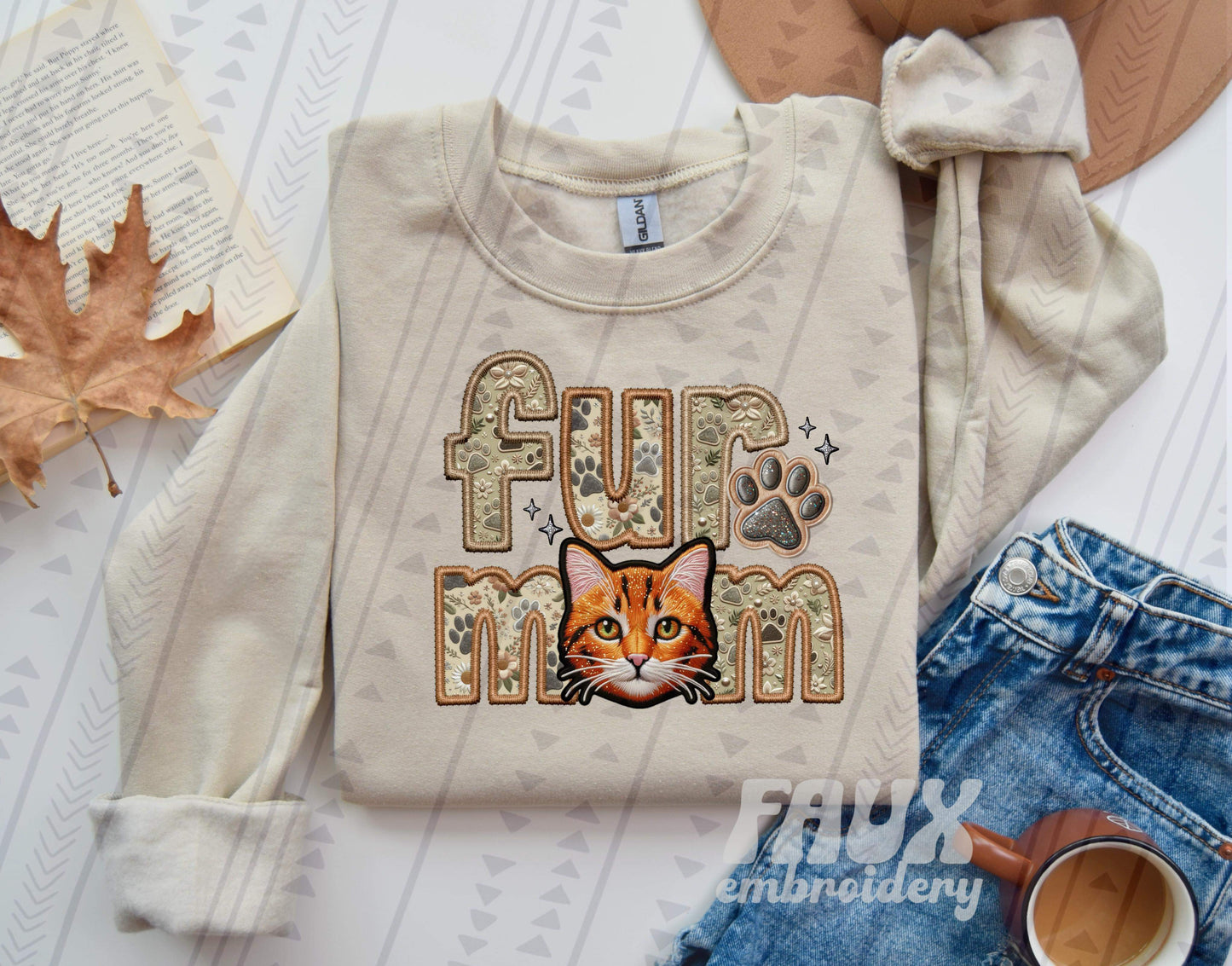Fur Mom - Orange Cat (Short Hair) DTF Transfer