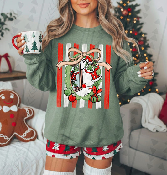 Mirror Grinch DTF Transfer