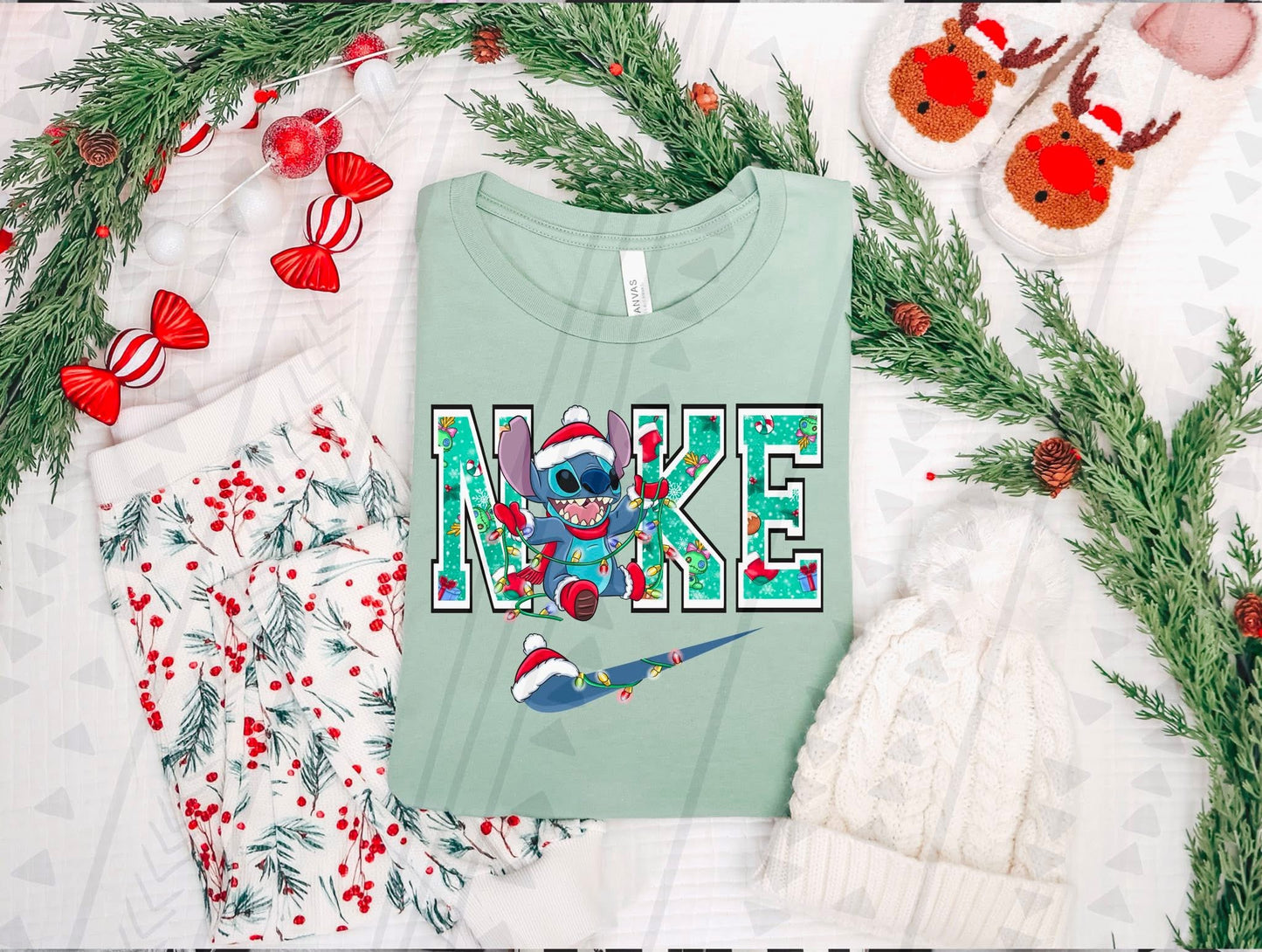 Christmas Stitch Swoosh DTF Transfer