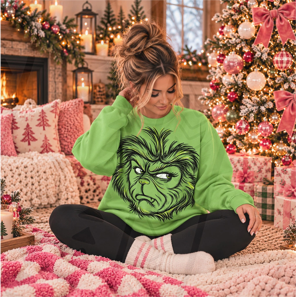 Grinchy Mama DTF Transfer (Back & Front)