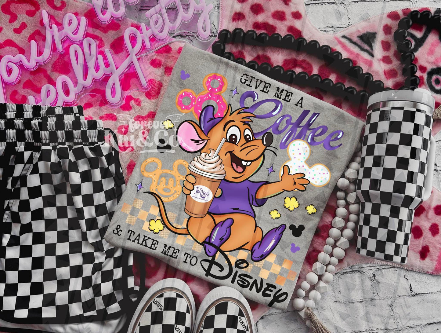 Coffee & Disney Gus DTF Transfer