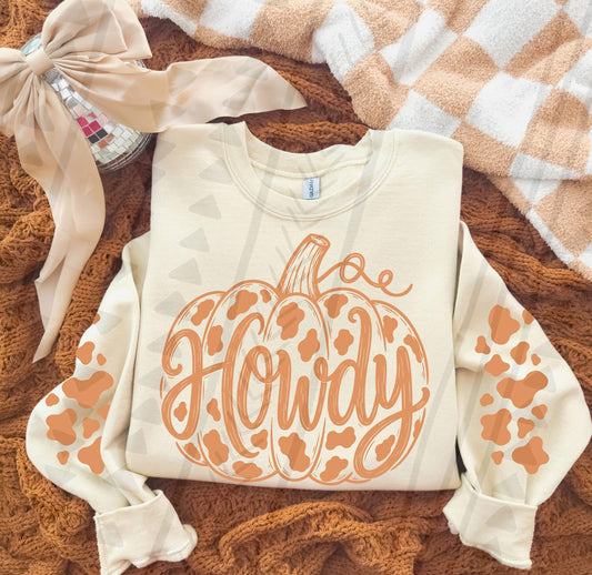 Howdy Pumpkin (with sleeves) DTF Transfer