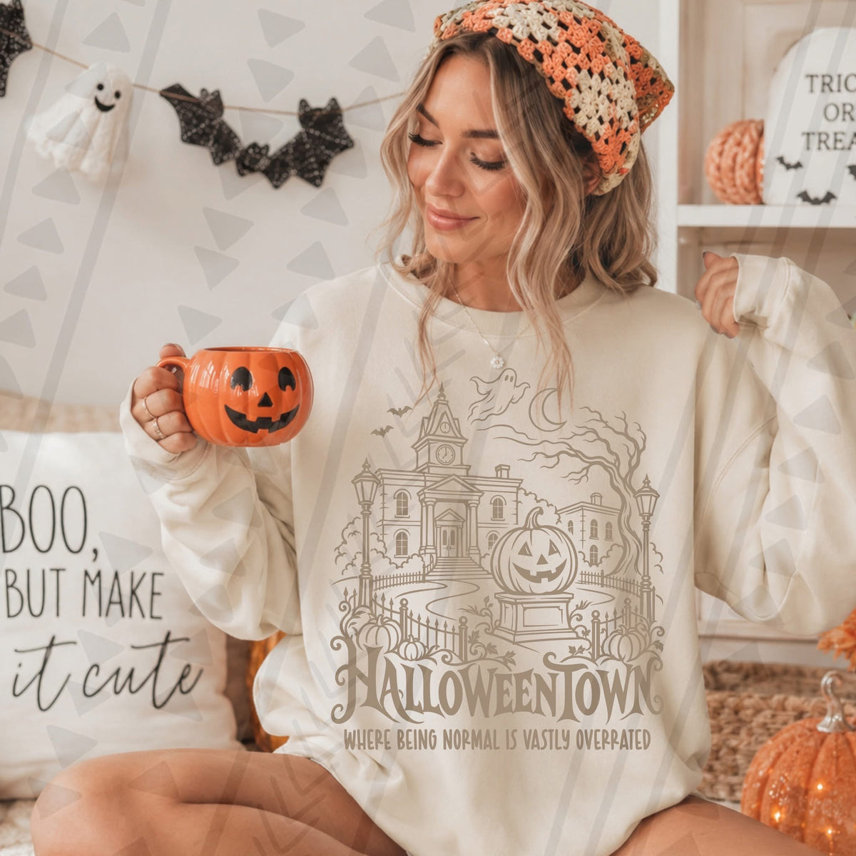 Halloweentown Single Color DTF Transfer