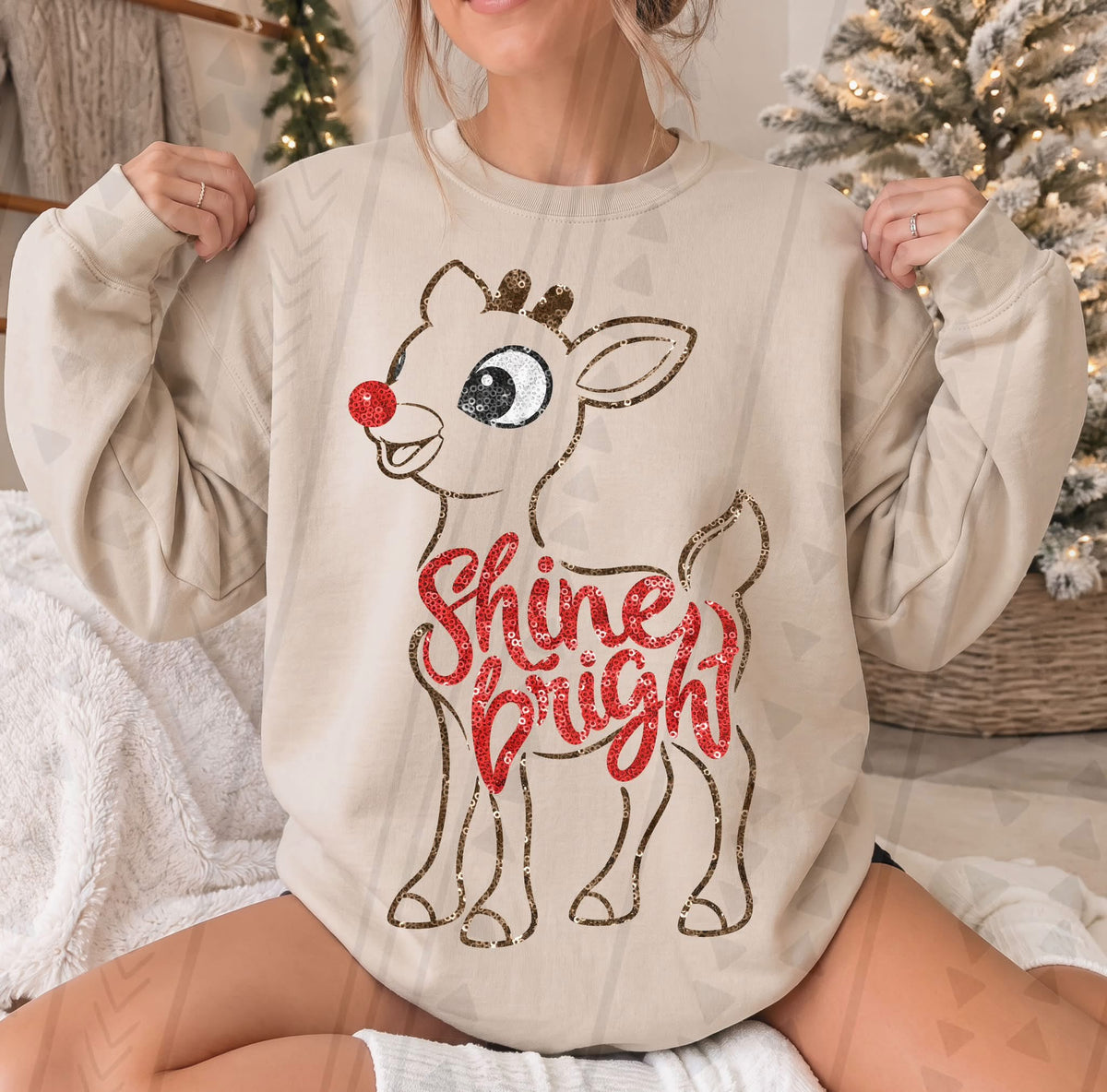 Shine Bright Faux Sequin DTF Transfer