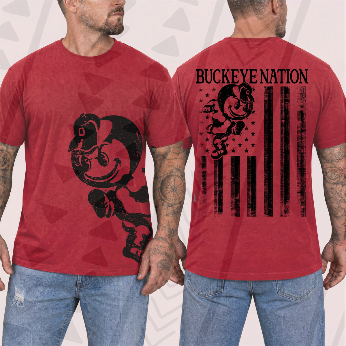 Buckeye Nation (Back & Front) DTF Transfer
