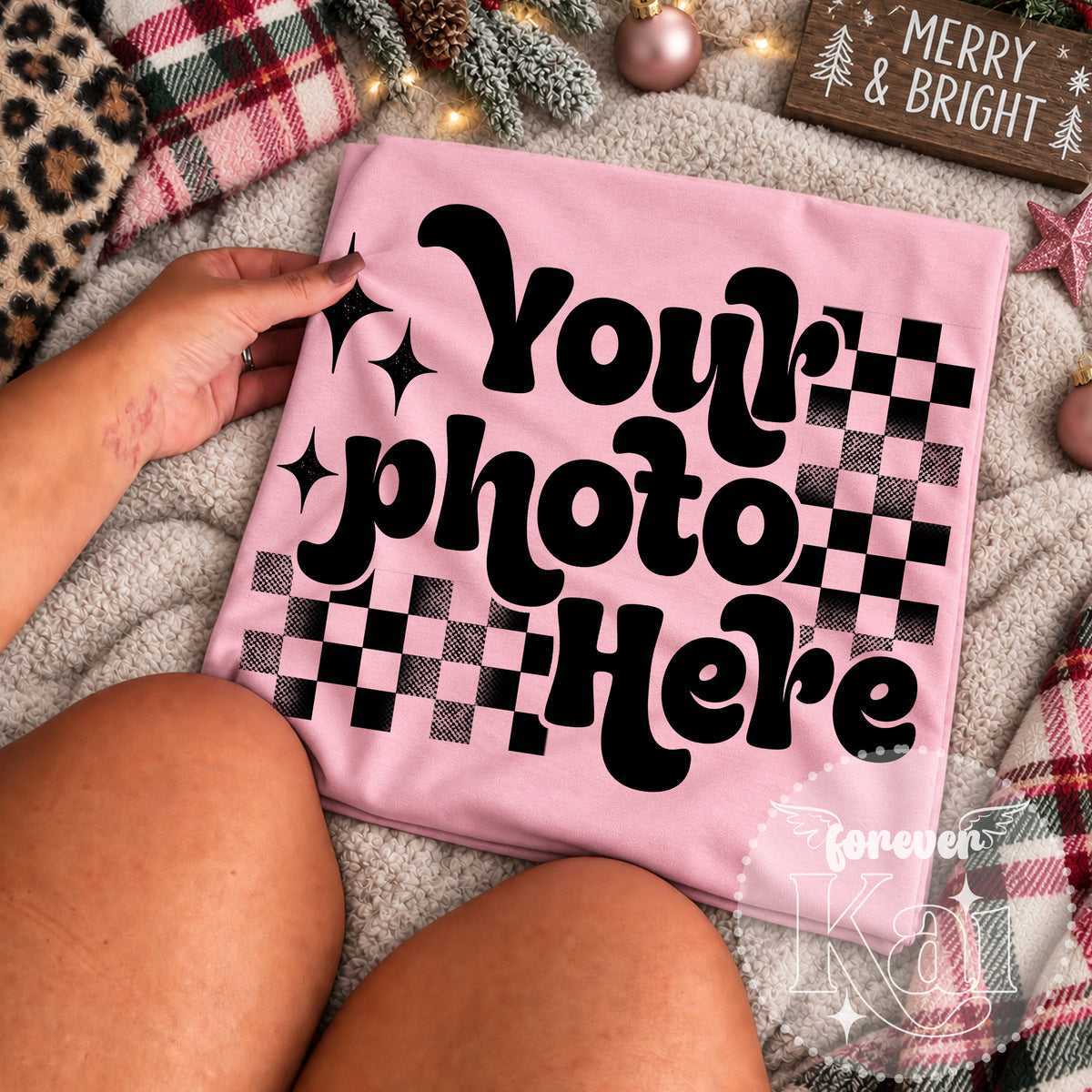 Pink Merry & Bright Christmas Mockup