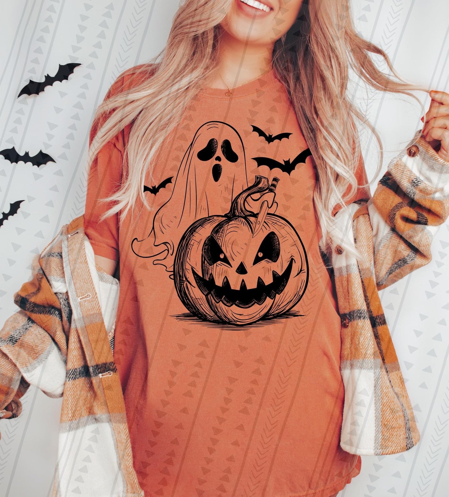 Ghostface Jack-o-Lantern DTF Transfer
