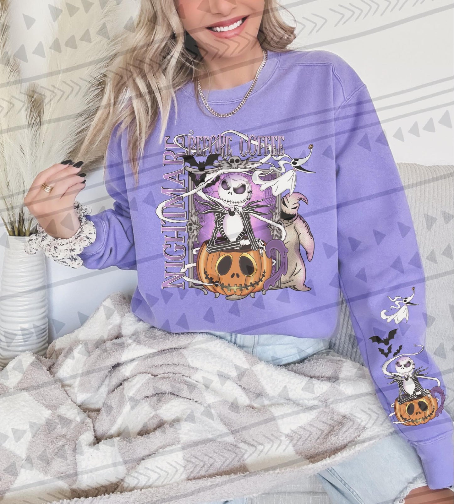 Nightmare Before Coffee DTF Transfer
