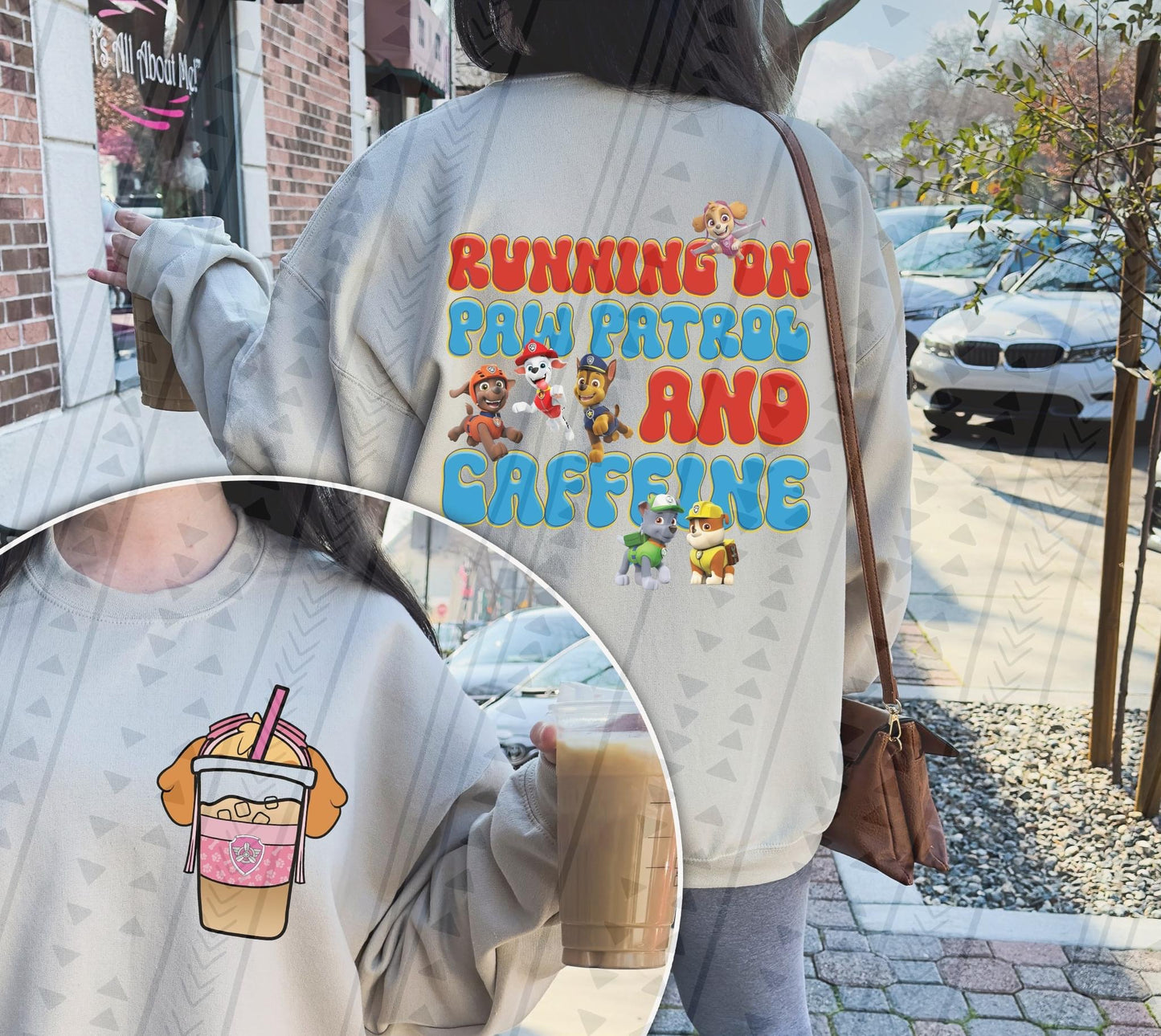 Paw Patrol & Caffeine DTF Transfer