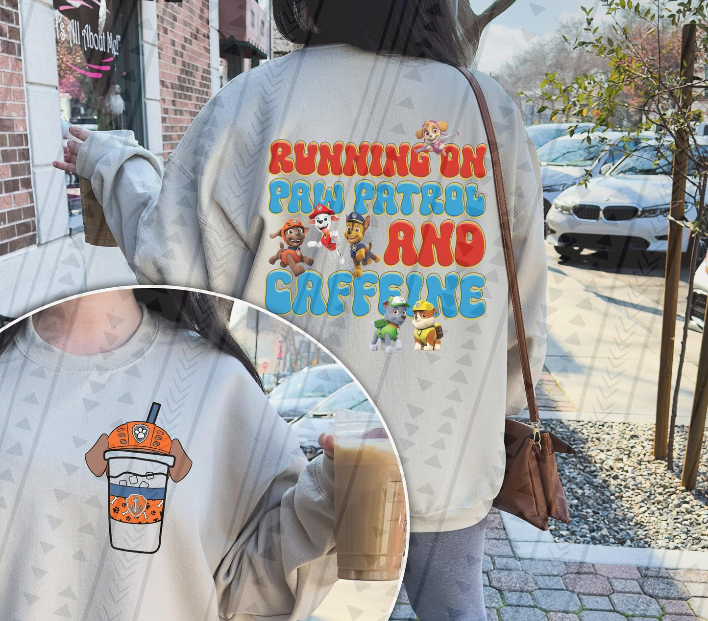 Paw Patrol & Caffeine DTF Transfer