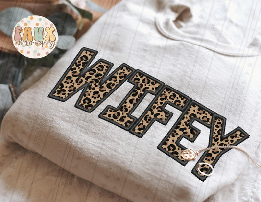 Leopard Wifey DTF Transfer