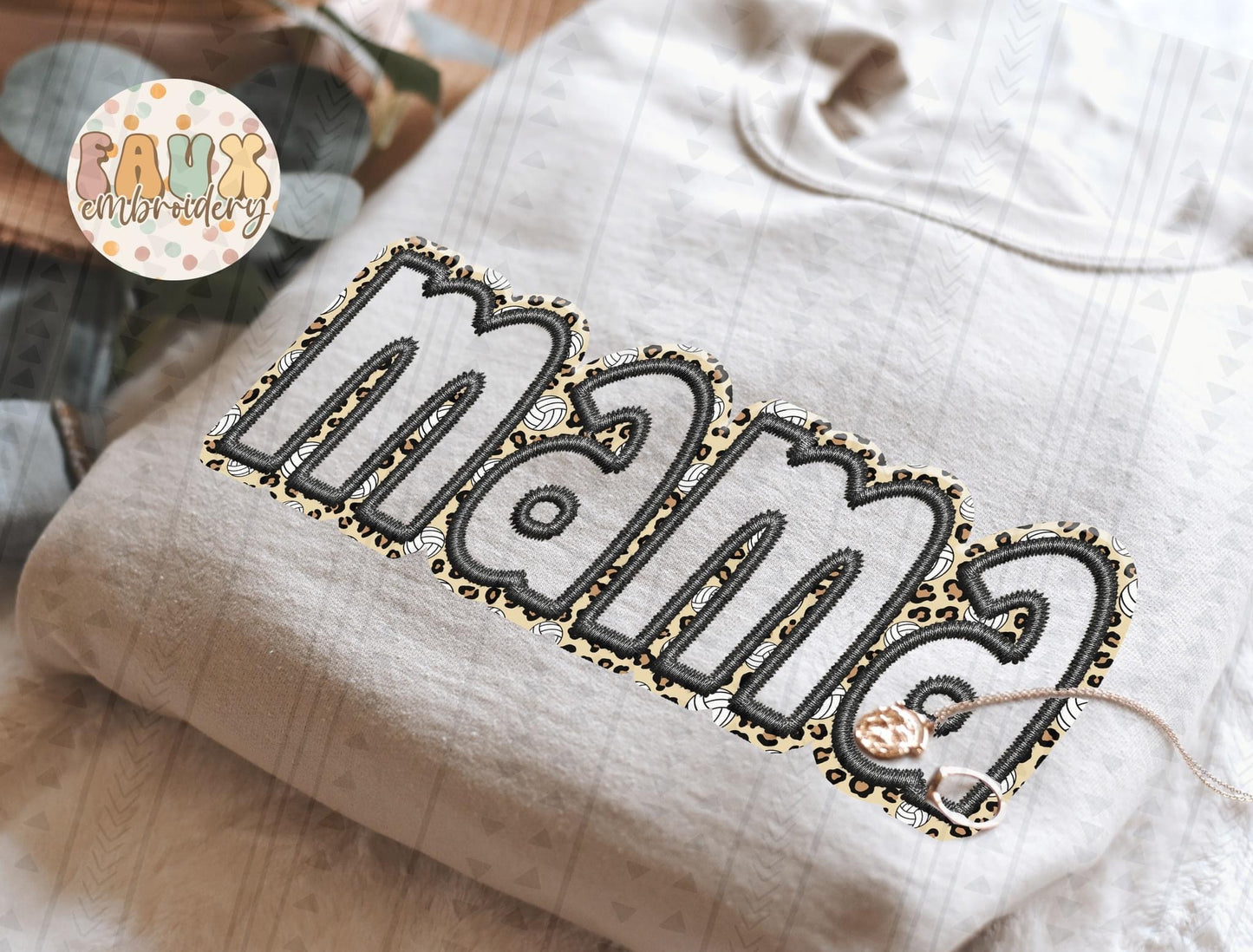 Mama Leopard Volleyball DTF Transfer CUSTOM