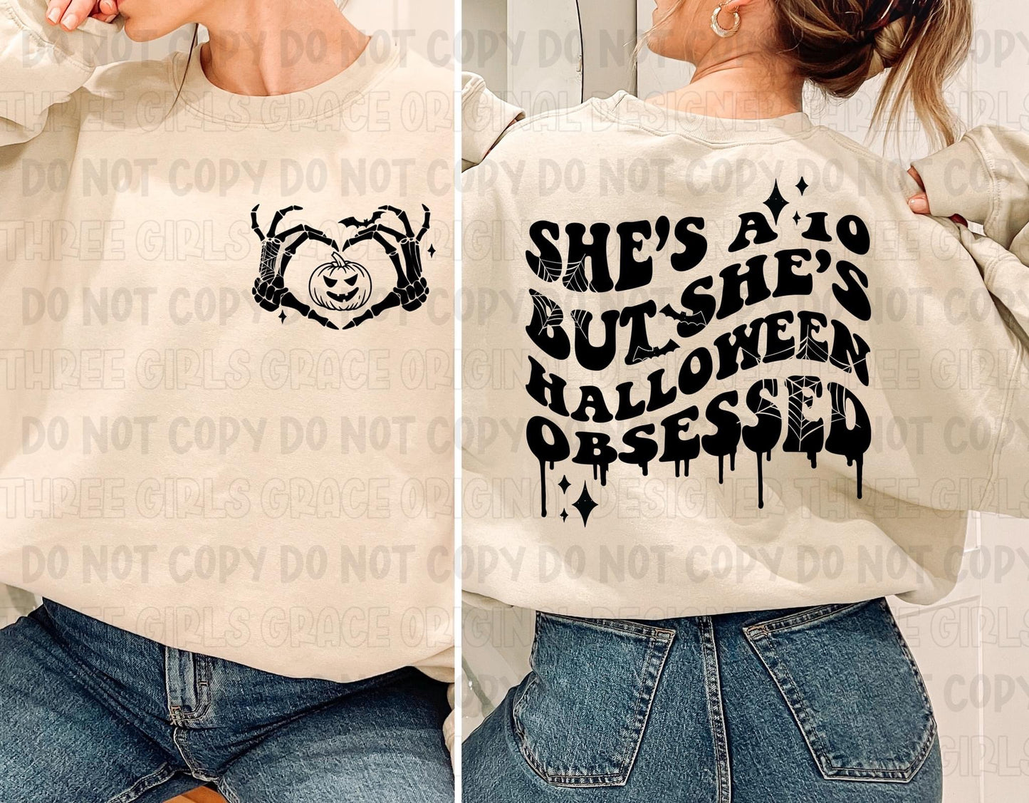 She's A 10 - Halloween Obsessed DTF Transfer