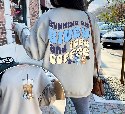 Bluey & Iced Coffee DTF Transfer